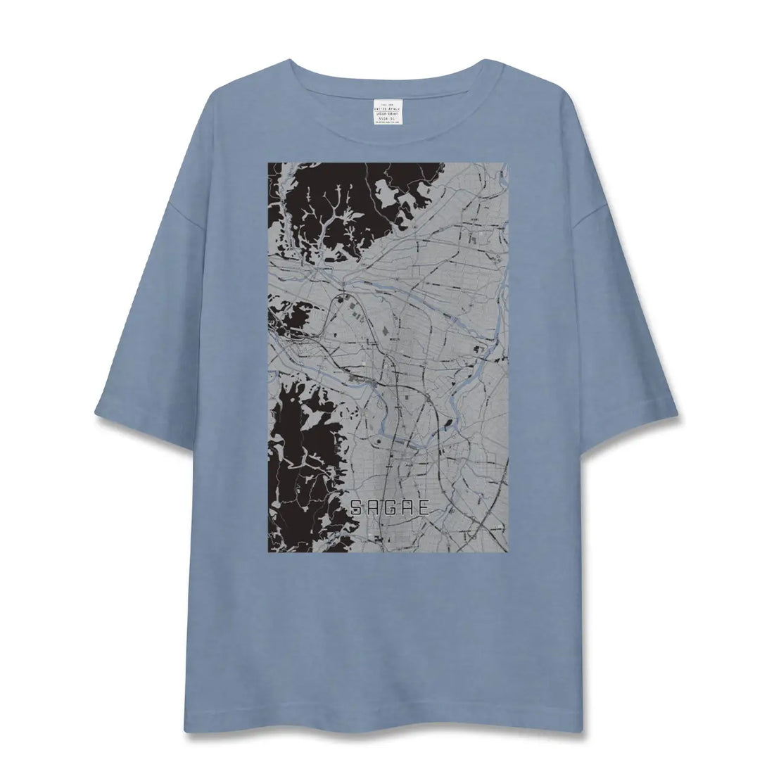 【寒河江（山形県）】地図柄ビッグシルエットTシャツ