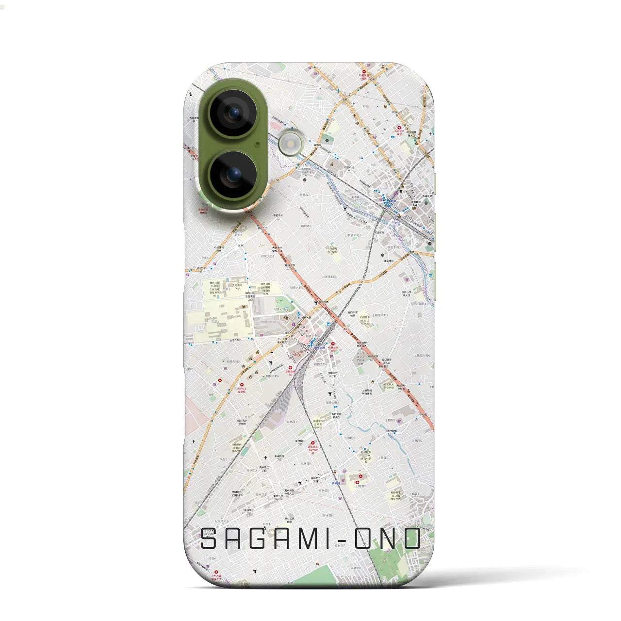 【相模大野（神奈川県）】地図柄iPhoneケース（バックカバータイプ）