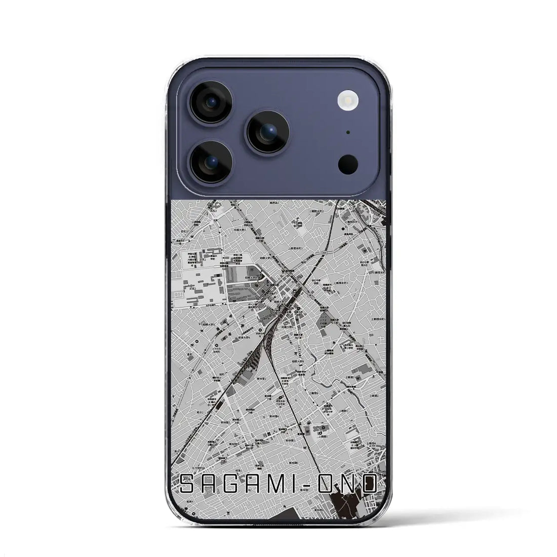 【相模大野（神奈川県）】地図柄iPhoneケース（クリアタイプ）