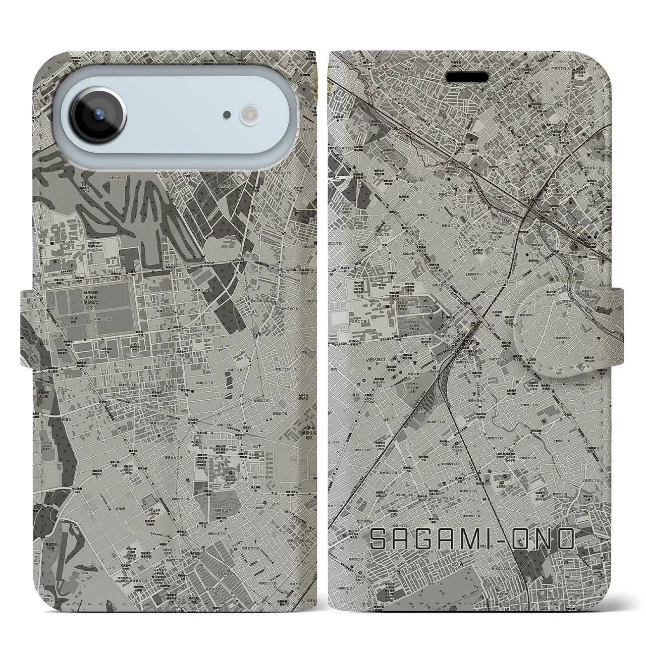 【相模大野（神奈川県）】地図柄iPhoneケース（手帳タイプ）