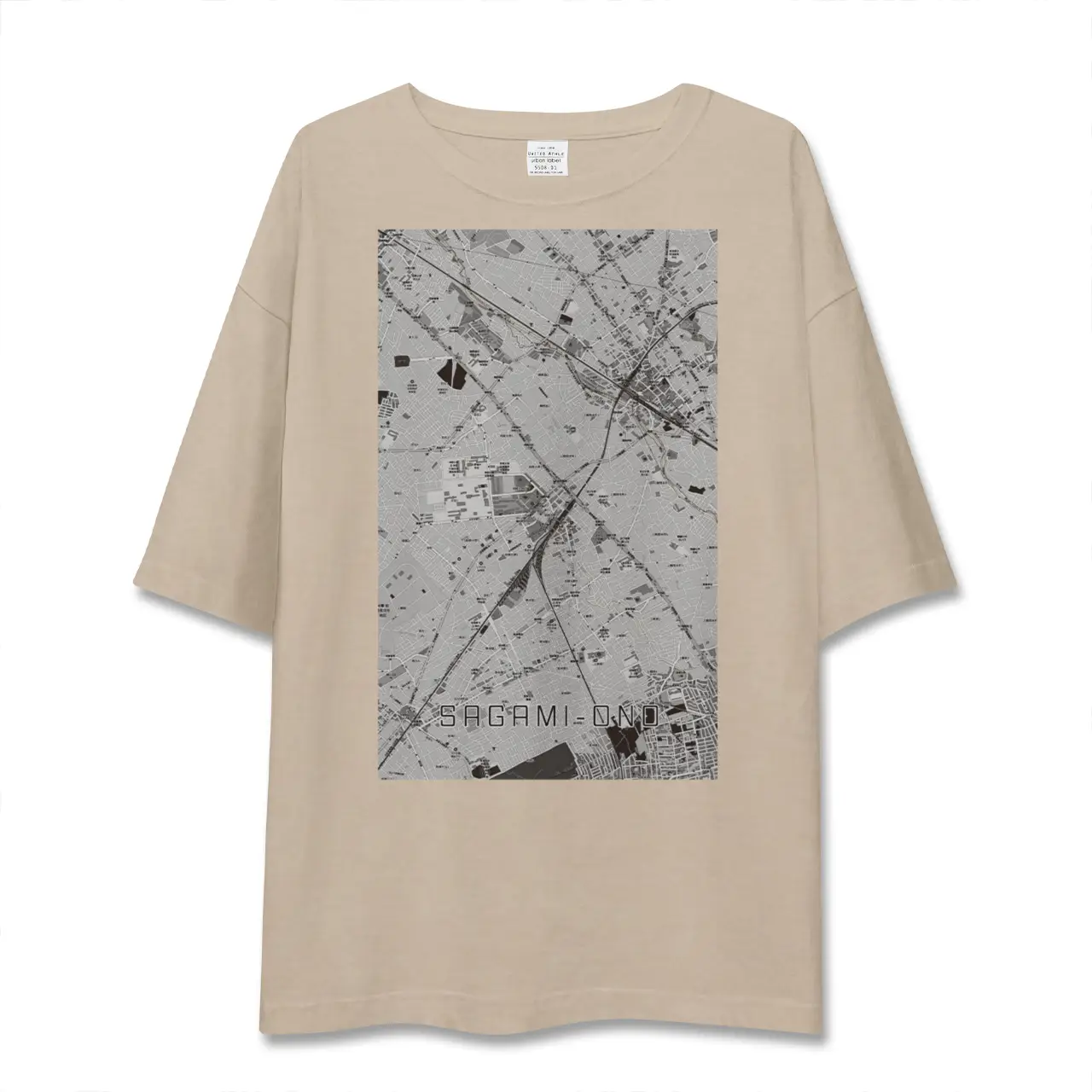 【相模大野（神奈川県）】地図柄ビッグシルエットTシャツ