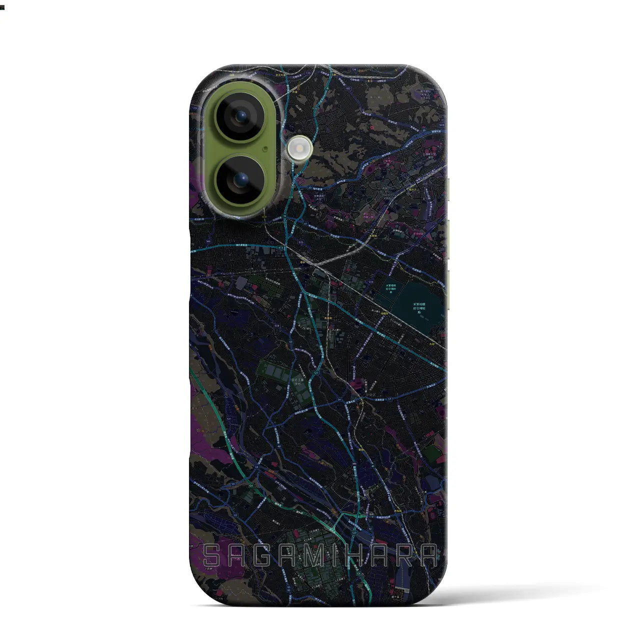 【相模原（神奈川県）】地図柄iPhoneケース（バックカバータイプ）