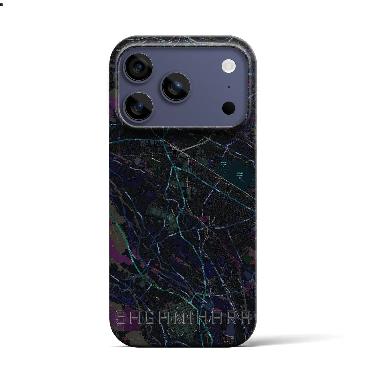 【相模原（神奈川県）】地図柄iPhoneケース（バックカバータイプ）