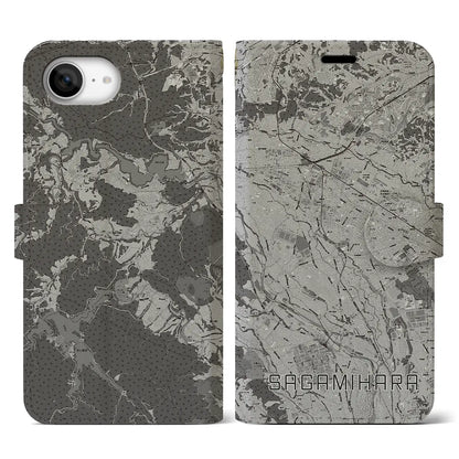 【相模原（神奈川県）】地図柄iPhoneケース（手帳タイプ）