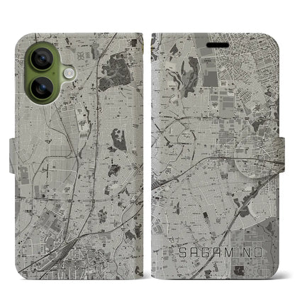 【さがみ野（神奈川県）】地図柄iPhoneケース（手帳タイプ）
