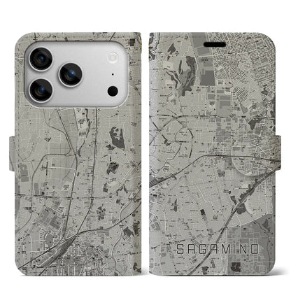 【さがみ野（神奈川県）】地図柄iPhoneケース（手帳タイプ）