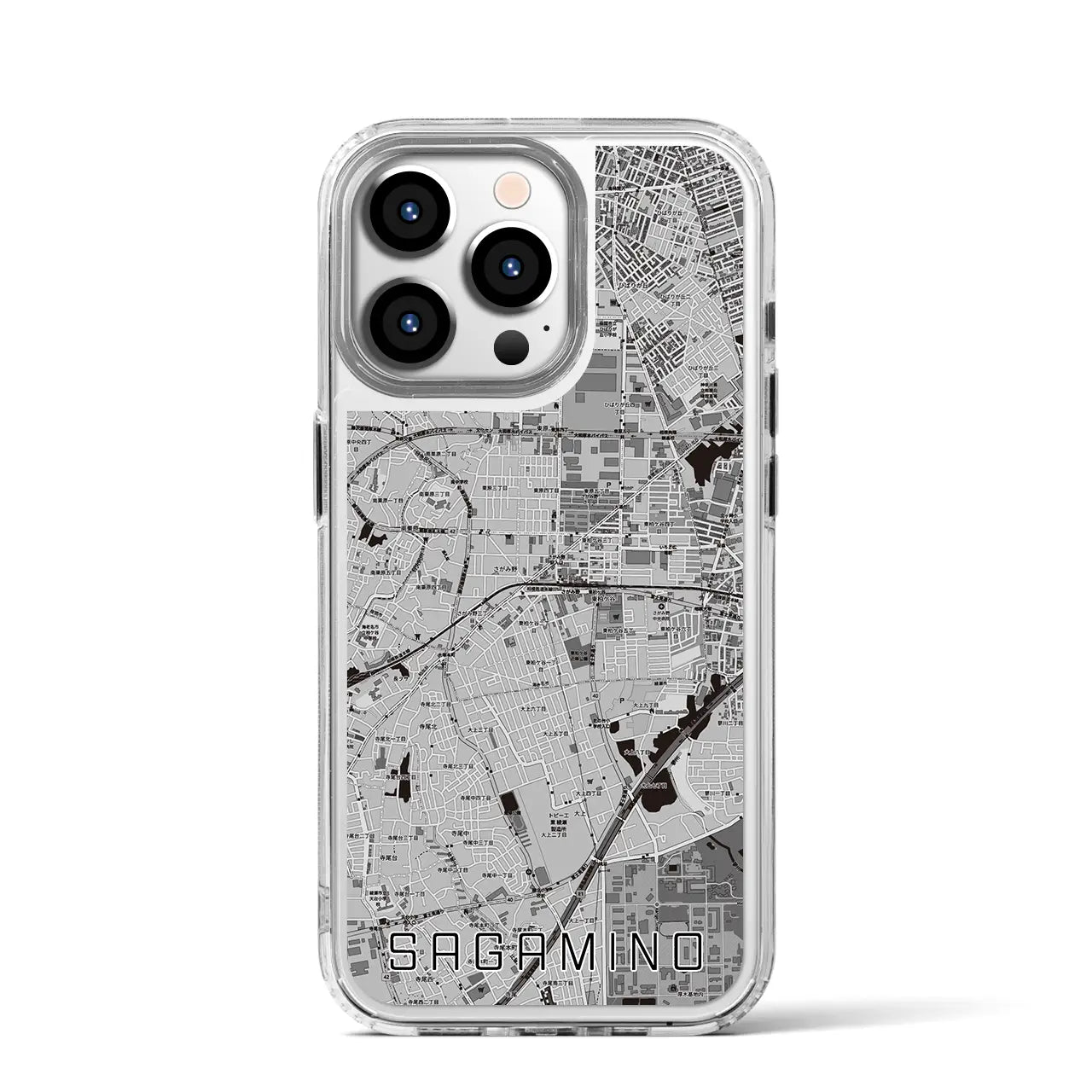 【さがみ野（神奈川県）】地図柄iPhoneケース（MagSafeタイプ）