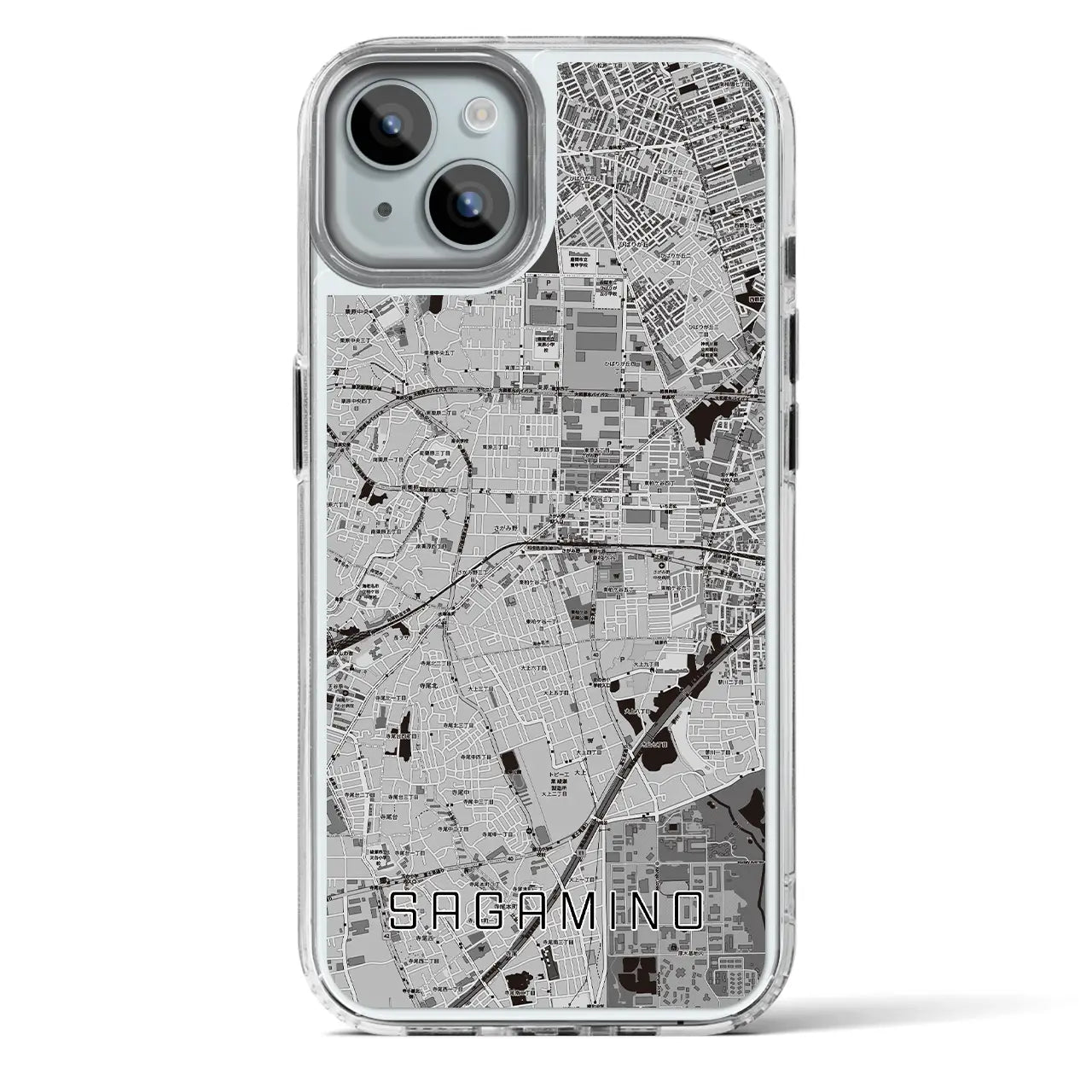 【さがみ野（神奈川県）】地図柄iPhoneケース（MagSafeタイプ）