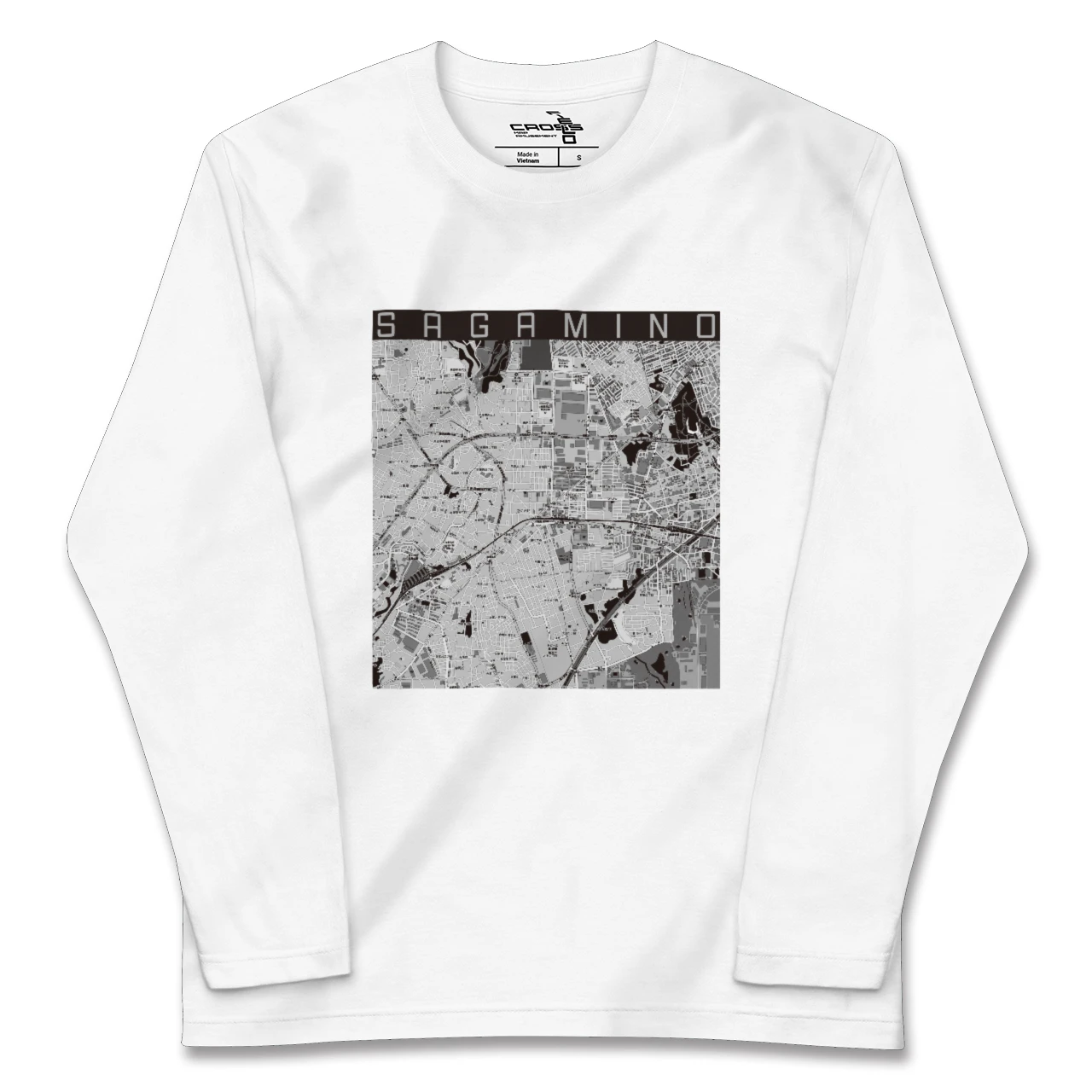 【さがみ野（神奈川県）】地図柄ロングスリーブTシャツ