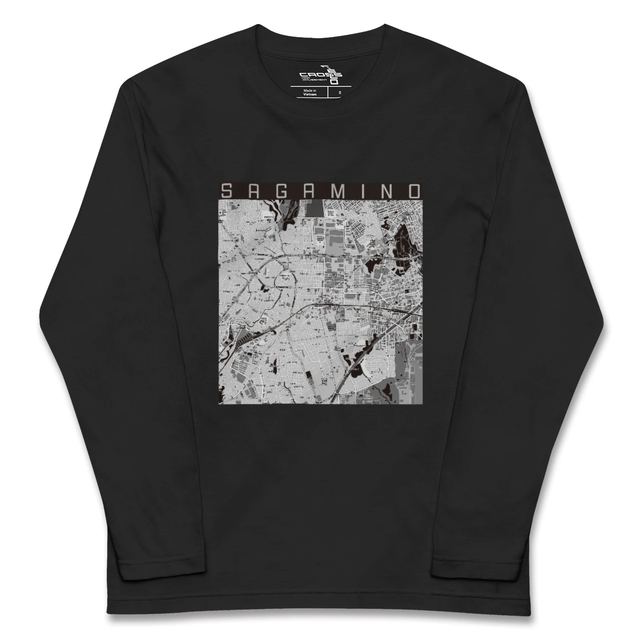 【さがみ野（神奈川県）】地図柄ロングスリーブTシャツ