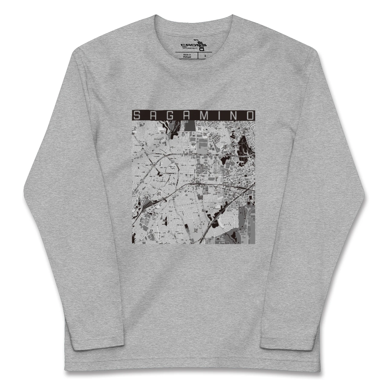 【さがみ野（神奈川県）】地図柄ロングスリーブTシャツ
