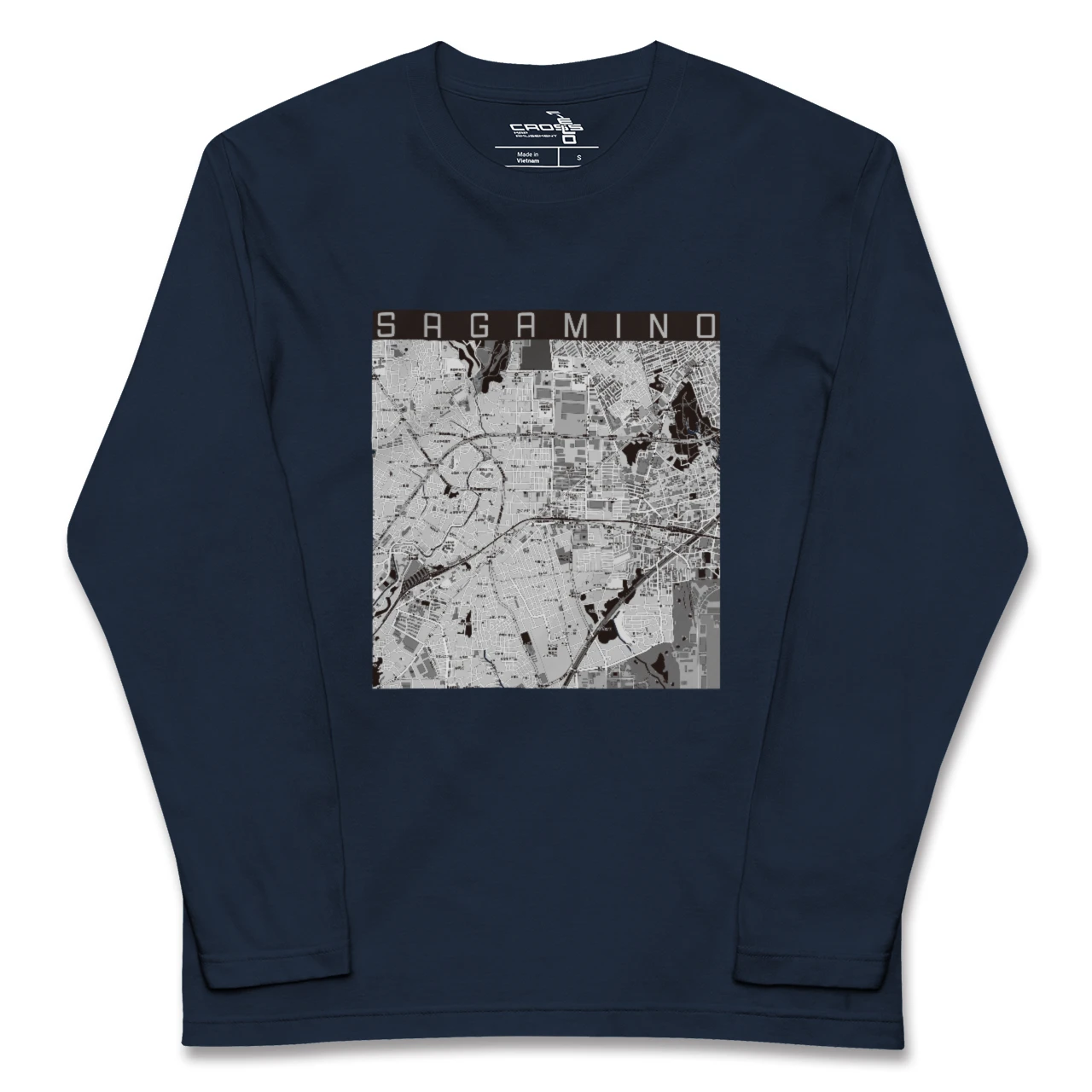 【さがみ野（神奈川県）】地図柄ロングスリーブTシャツ