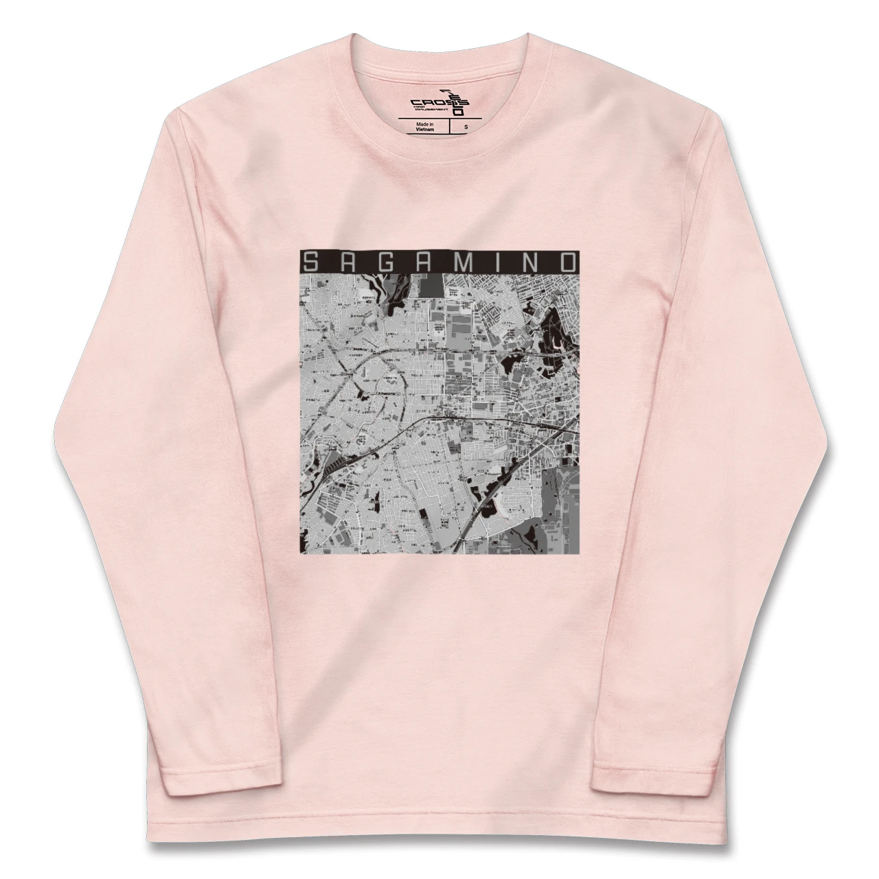 【さがみ野（神奈川県）】地図柄ロングスリーブTシャツ