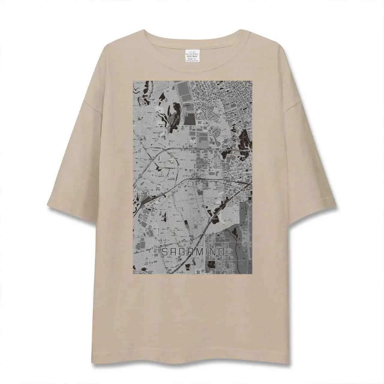 【さがみ野（神奈川県）】地図柄ビッグシルエットTシャツ