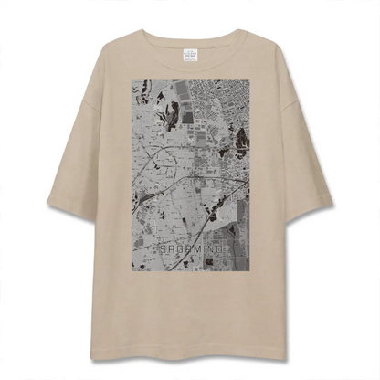 【さがみ野（神奈川県）】地図柄ビッグシルエットTシャツ