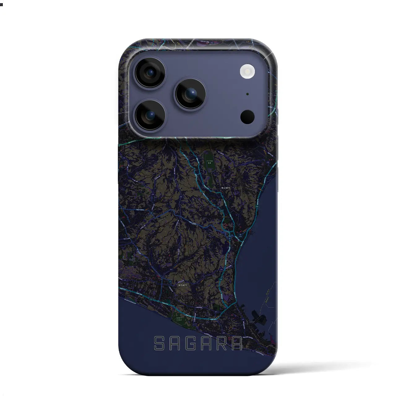 【相良（静岡県）】地図柄iPhoneケース（バックカバータイプ）