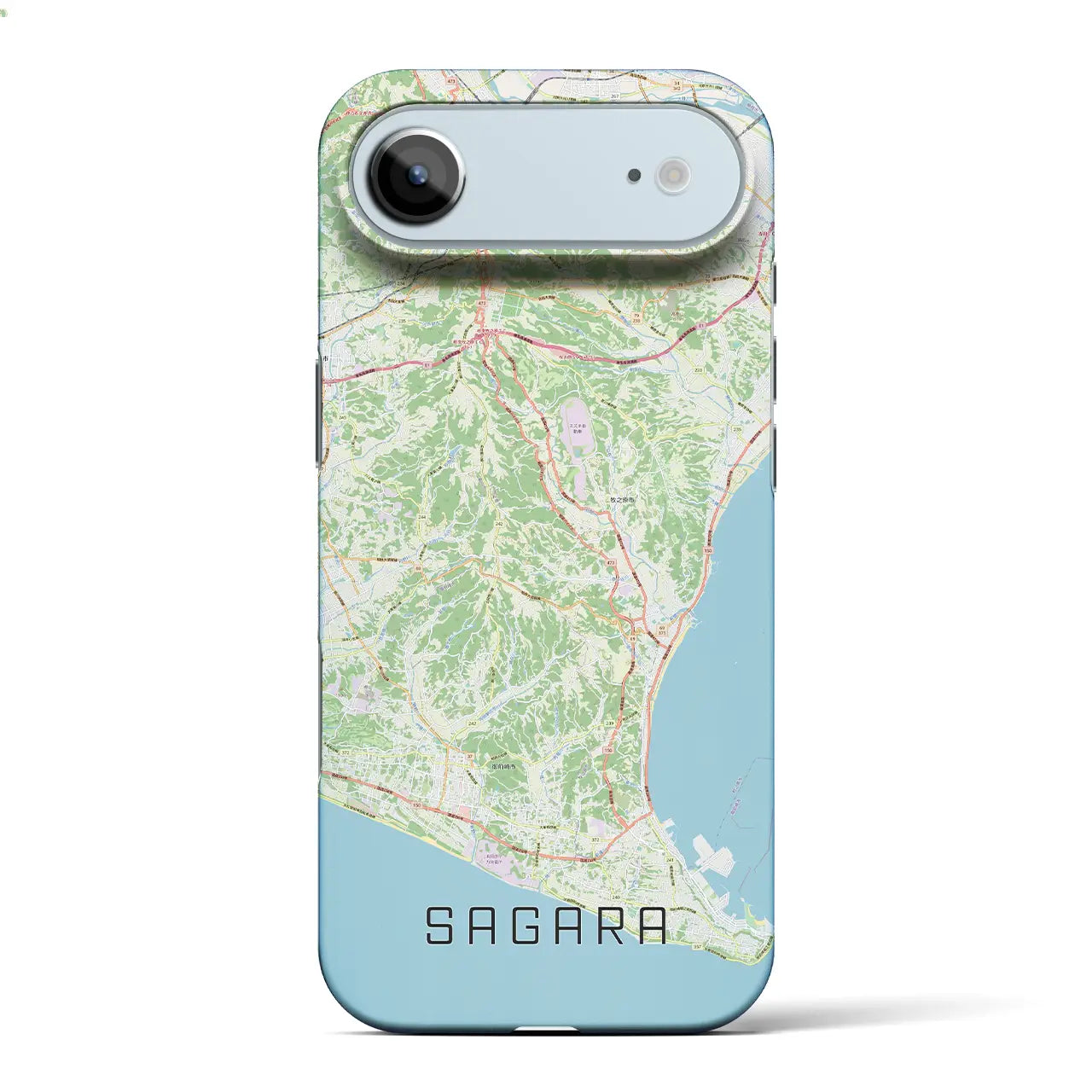 【相良（静岡県）】地図柄iPhoneケース（バックカバータイプ）