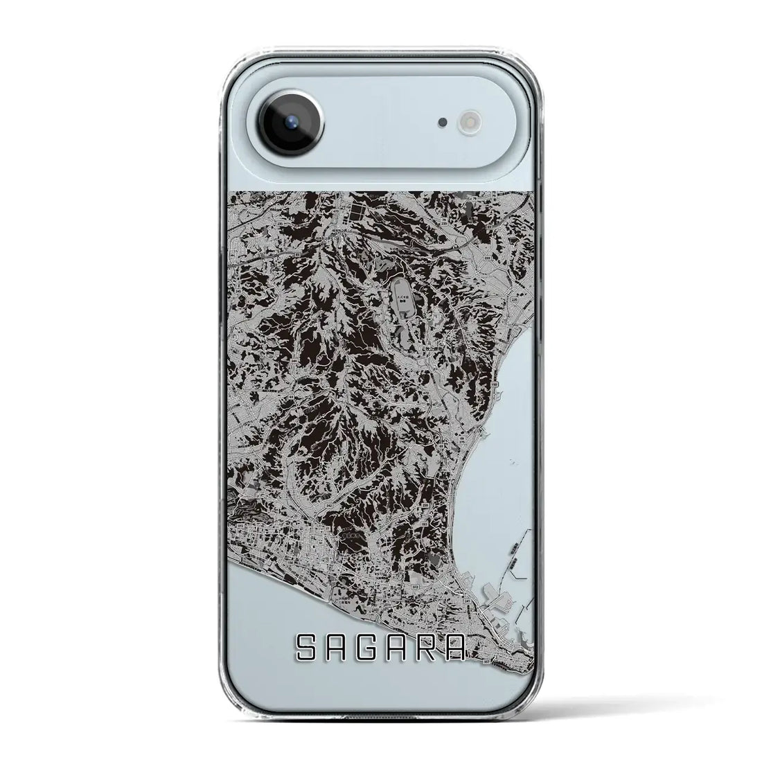 【相良(静岡県)】地図柄iPhoneケース(クリアタイプ)モノトーン・iPhone 17 Pro Max 用