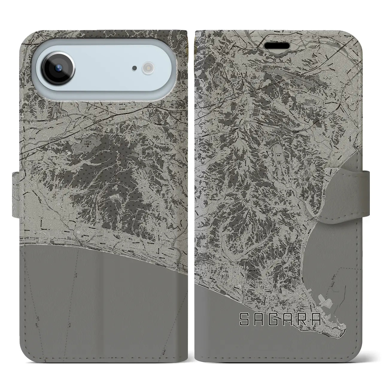 【相良（静岡県）】地図柄iPhoneケース（手帳タイプ）