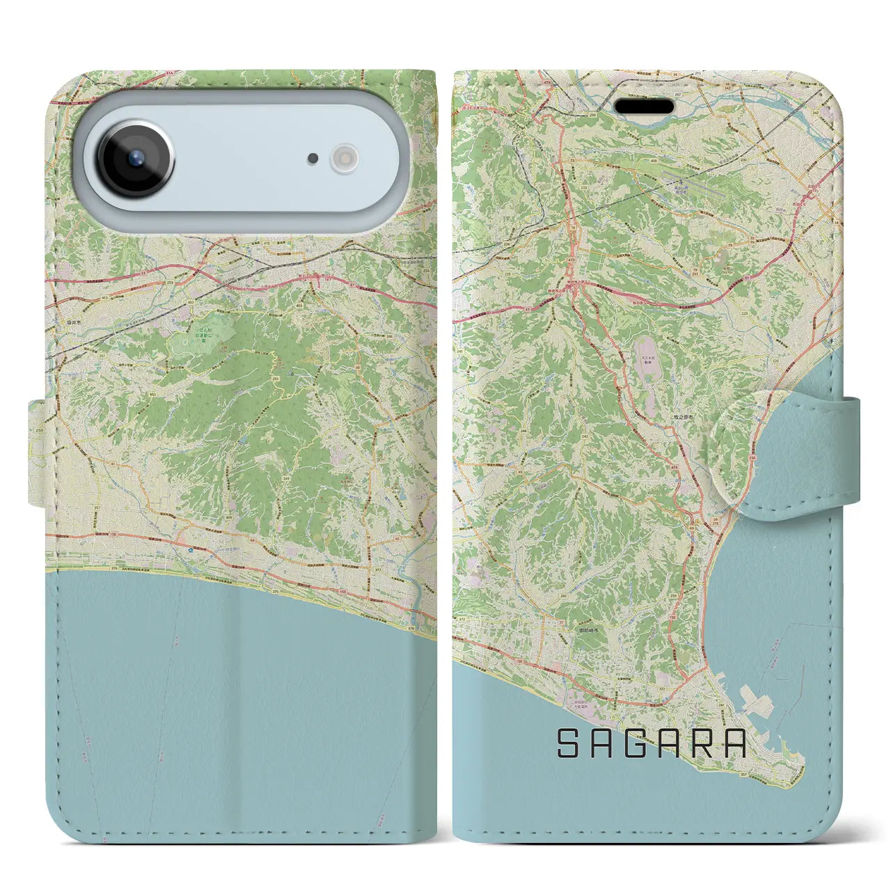 【相良（静岡県）】地図柄iPhoneケース（手帳タイプ）