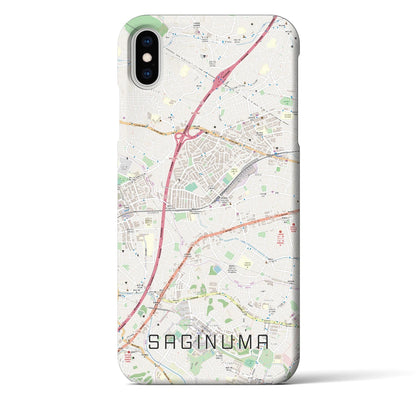 【鷺沼（神奈川県）】地図柄iPhoneケース（バックカバータイプ）