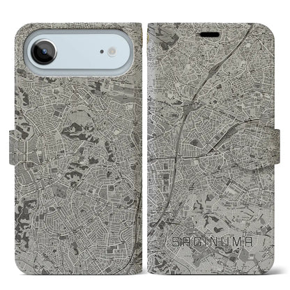 【鷺沼（神奈川県）】地図柄iPhoneケース（手帳タイプ）