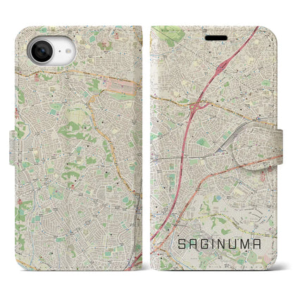 【鷺沼（神奈川県）】地図柄iPhoneケース（手帳タイプ）