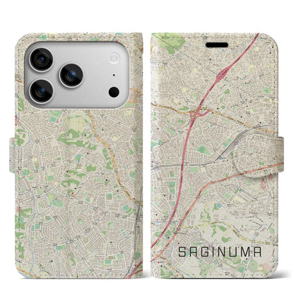 【鷺沼（神奈川県）】地図柄iPhoneケース（手帳タイプ）