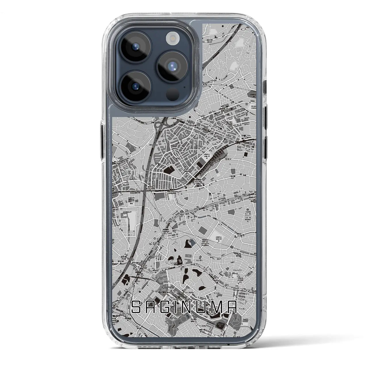 【鷺沼（神奈川県）】地図柄iPhoneケース（MagSafeタイプ）