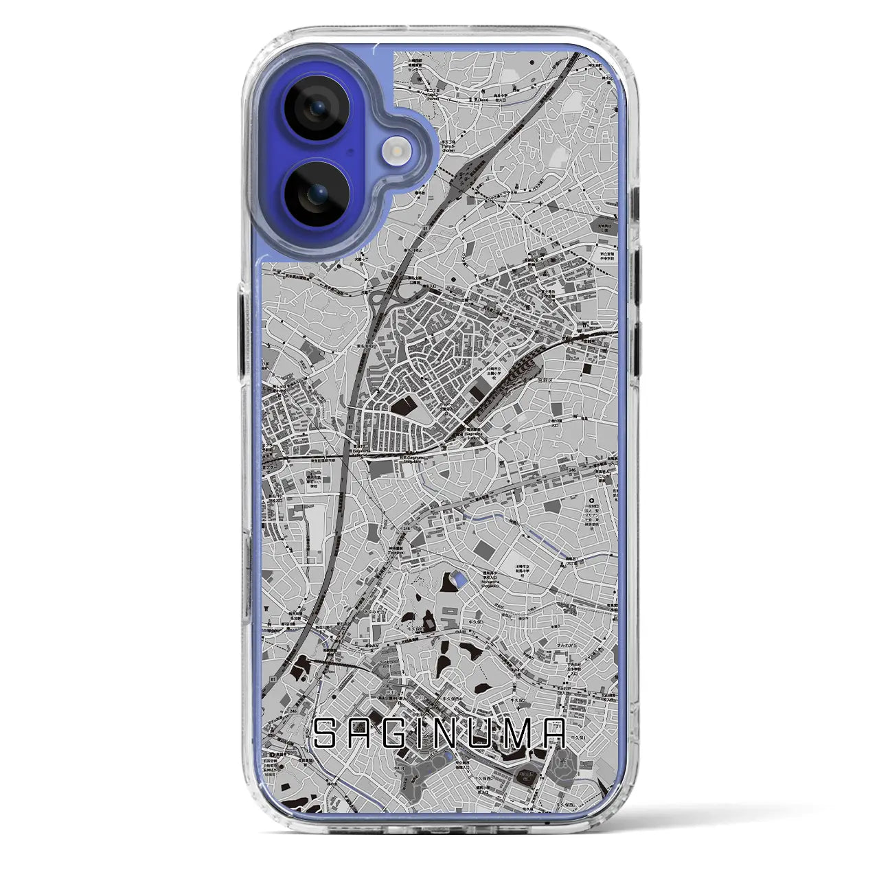 【鷺沼（神奈川県）】地図柄iPhoneケース（MagSafeタイプ）