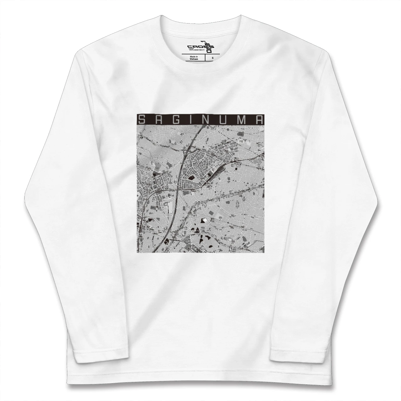 鷺沼（神奈川県）】地図柄ロングスリーブTシャツ – クロスフィールド