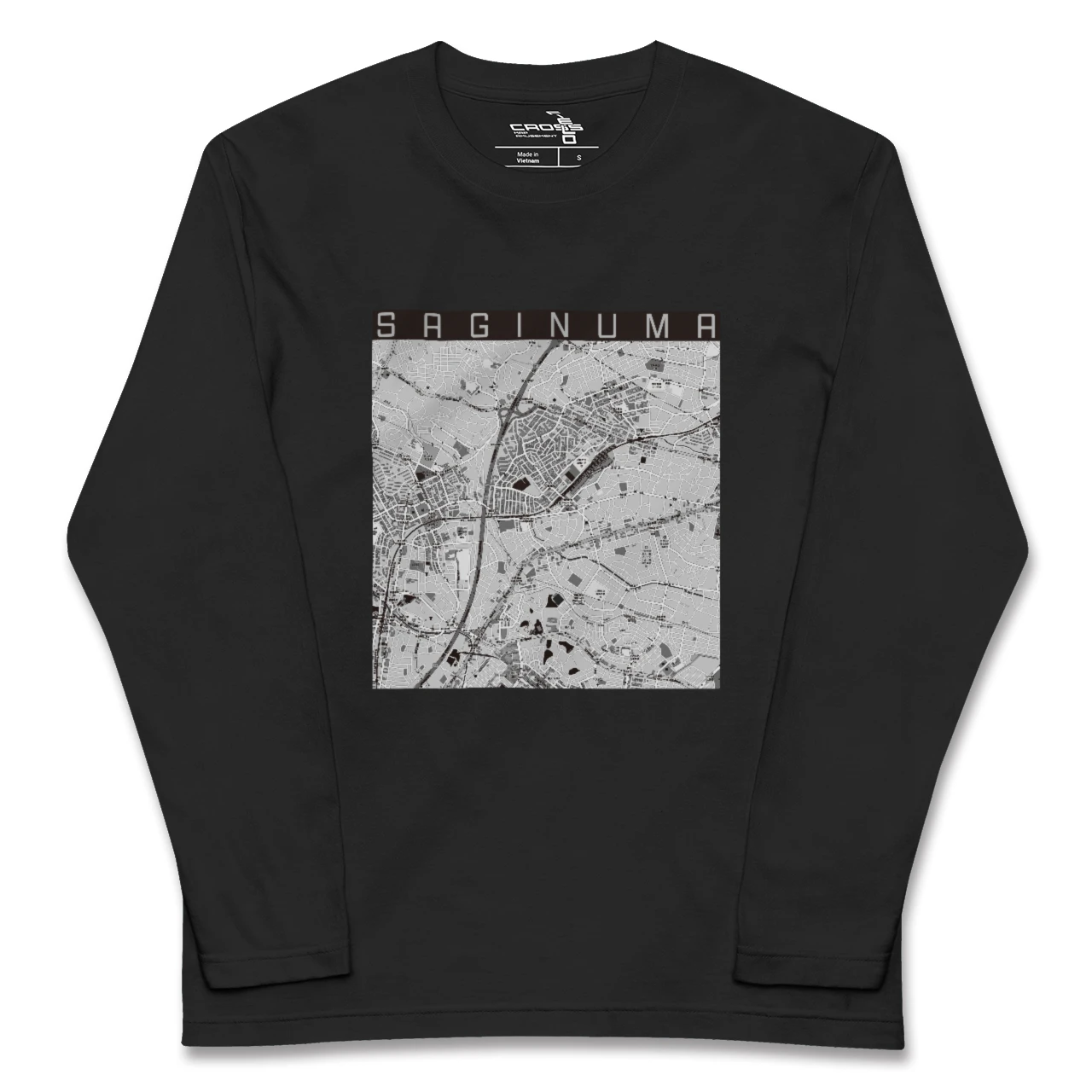 【鷺沼（神奈川県）】地図柄ロングスリーブTシャツ