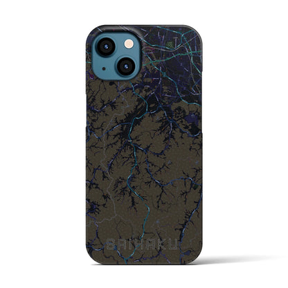 【西伯（鳥取県）】地図柄iPhoneケース（バックカバータイプ）