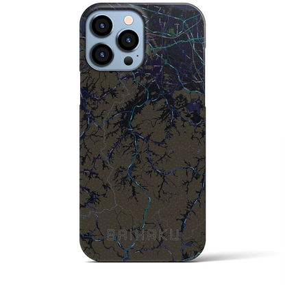 【西伯（鳥取県）】地図柄iPhoneケース（バックカバータイプ）