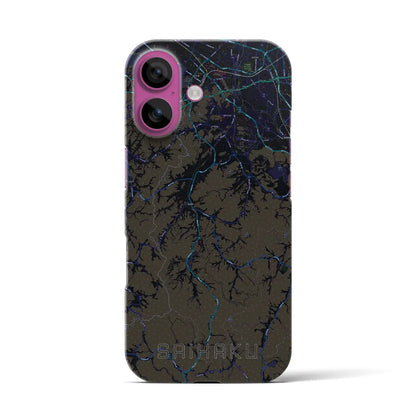 【西伯（鳥取県）】地図柄iPhoneケース（バックカバータイプ）