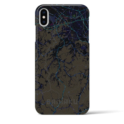 【西伯（鳥取県）】地図柄iPhoneケース（バックカバータイプ）