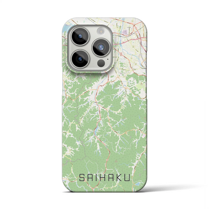 【西伯（鳥取県）】地図柄iPhoneケース（バックカバータイプ）