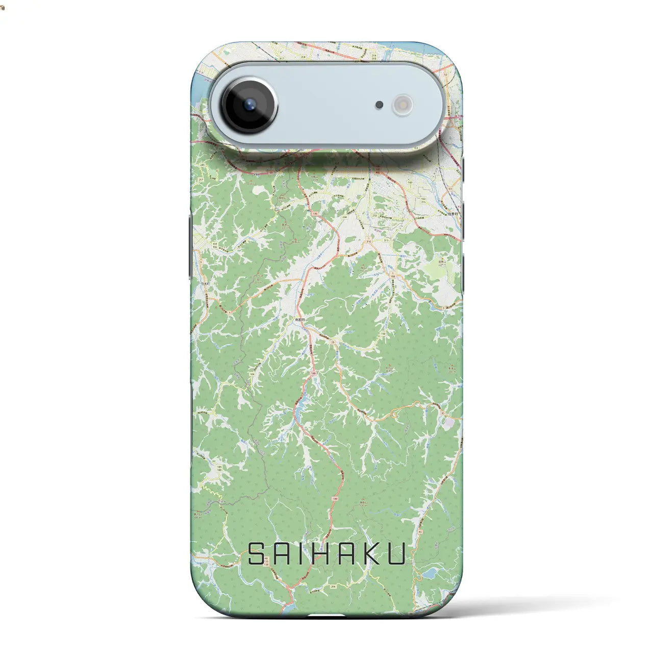 【西伯（鳥取県）】地図柄iPhoneケース（バックカバータイプ）