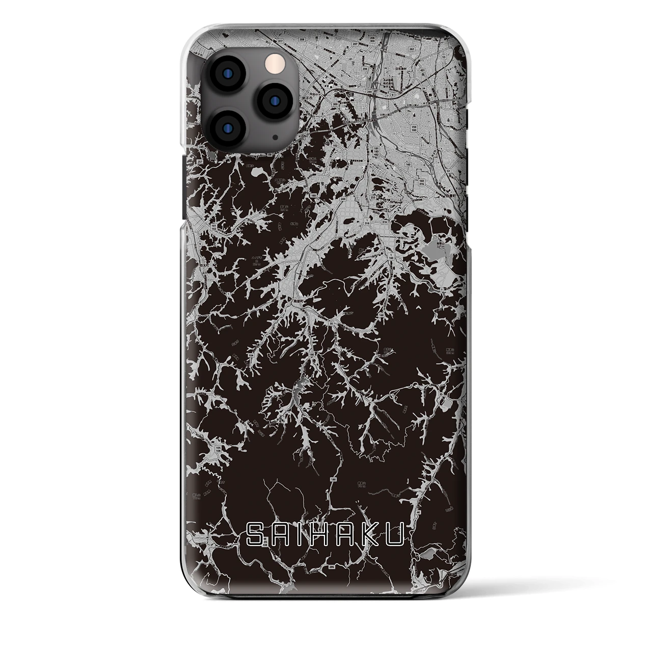 【西伯（鳥取県）】地図柄iPhoneケース（クリアタイプ）