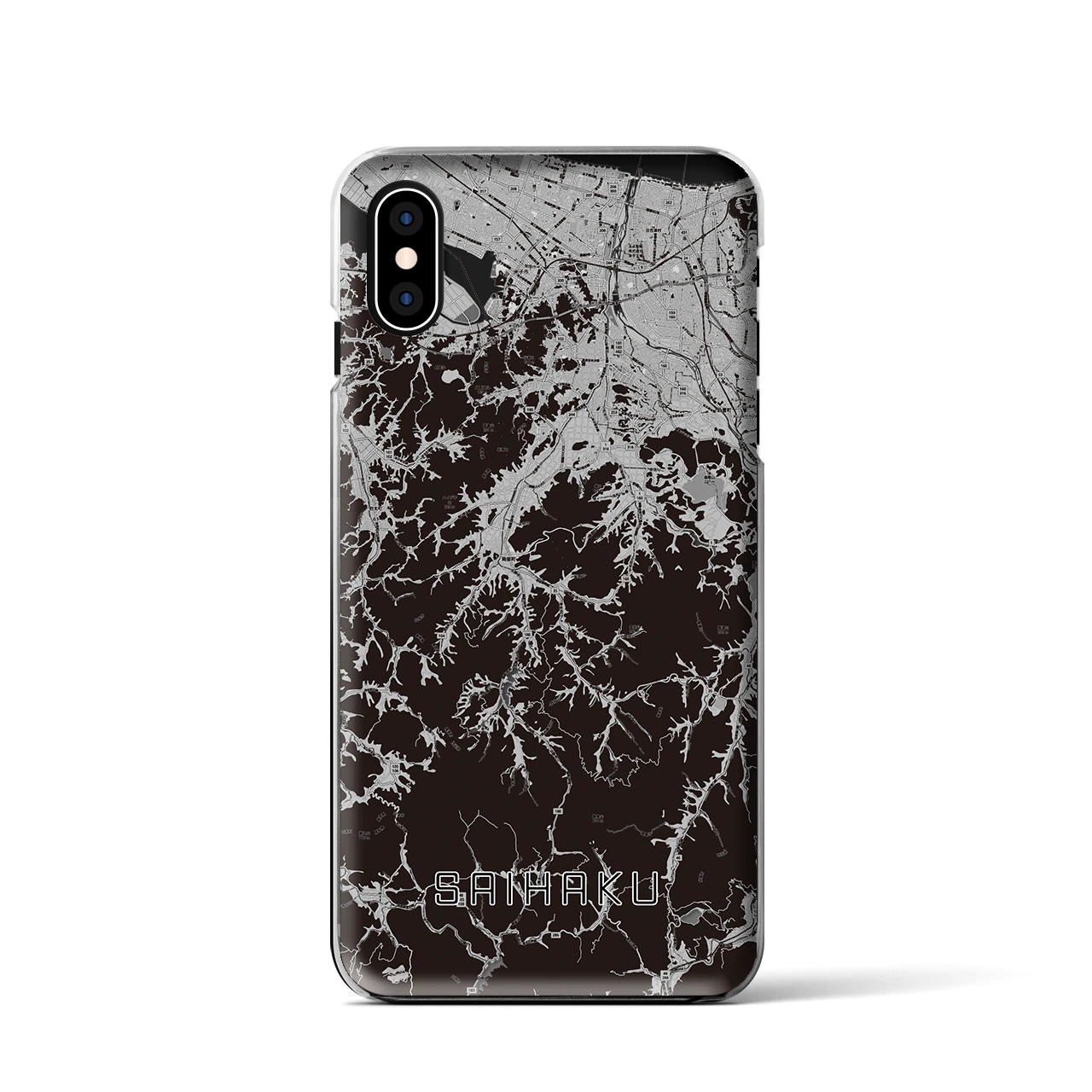【西伯（鳥取県）】地図柄iPhoneケース（クリアタイプ）