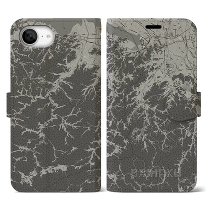 【西伯（鳥取県）】地図柄iPhoneケース（手帳タイプ）