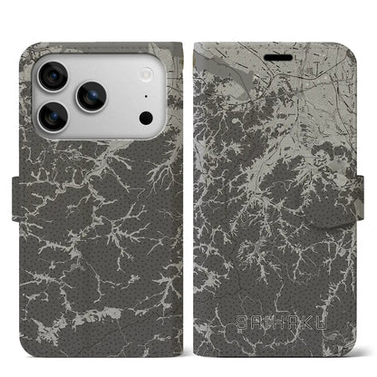 【西伯（鳥取県）】地図柄iPhoneケース（手帳タイプ）