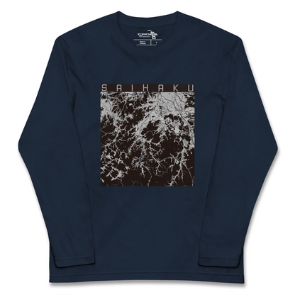 【西伯（鳥取県）】地図柄ロングスリーブTシャツ