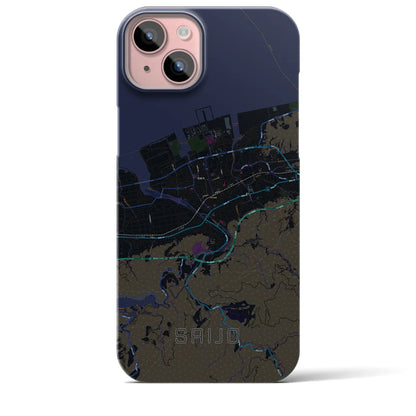 【西条（愛媛県）】地図柄iPhoneケース（バックカバータイプ）