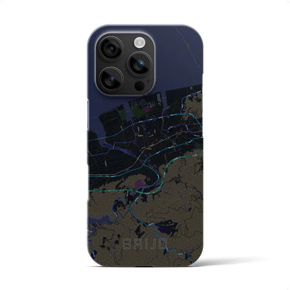 【西条（愛媛県）】地図柄iPhoneケース（バックカバータイプ）