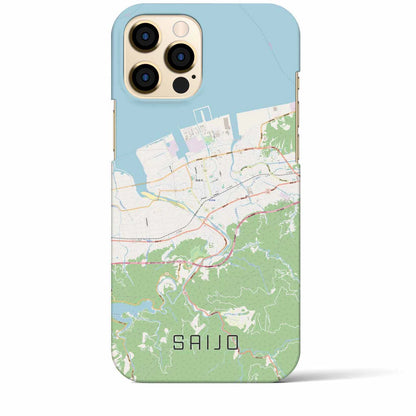 【西条（愛媛県）】地図柄iPhoneケース（バックカバータイプ）