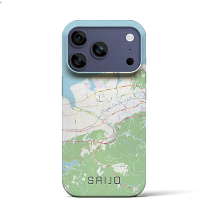 【西条（愛媛県）】地図柄iPhoneケース（バックカバータイプ）