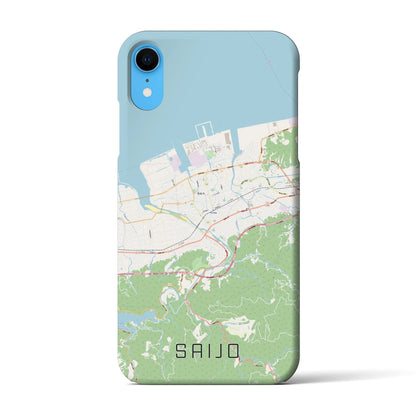 【西条（愛媛県）】地図柄iPhoneケース（バックカバータイプ）