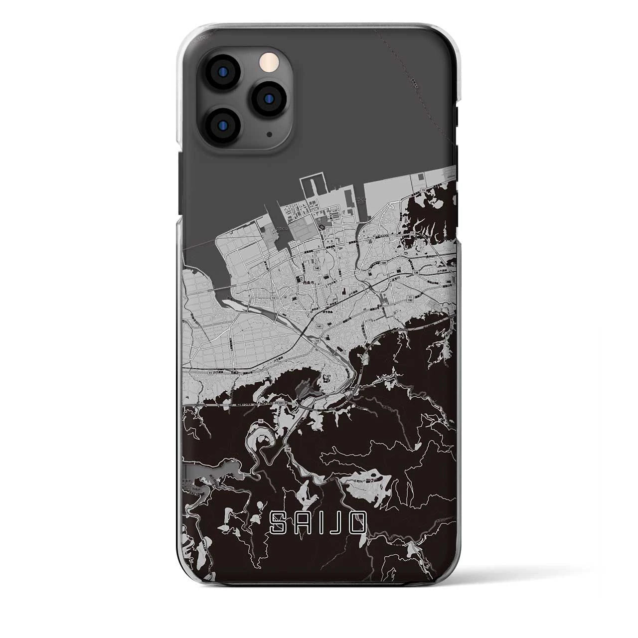 【西条（愛媛県）】地図柄iPhoneケース（クリアタイプ）