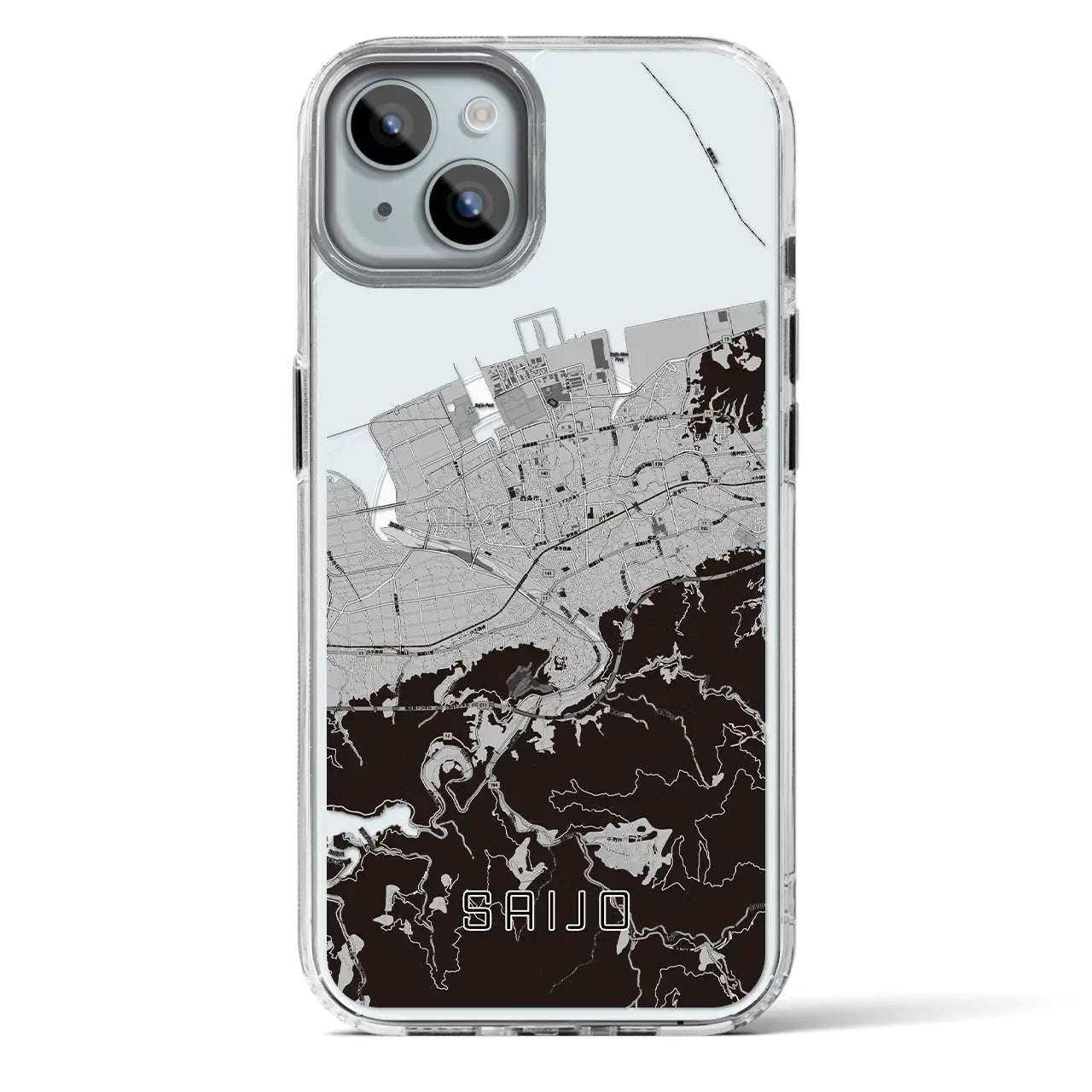 【西条（愛媛県）】地図柄iPhoneケース（MagSafeタイプ）